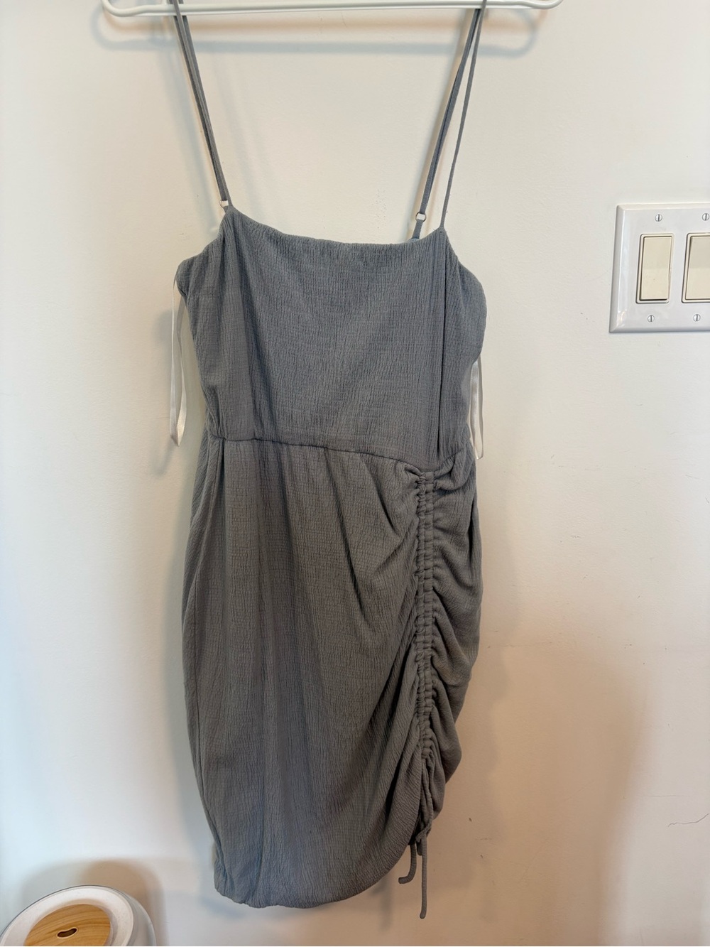 REVOLVE blue Ruched Spaghetti-Strap Mini Dress